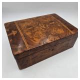 12" Antique Burlwood Chest