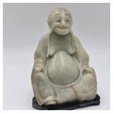 Small Carved Stone Hotei Buddha