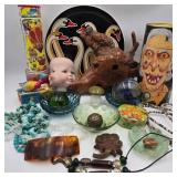 Whimsical Lot w/ Kaleidoscope & Swan Plate