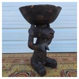 27" Carved Yoruba Style Divination Bowl