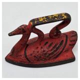 Antique Cast Iron Swan Miniature Sad Iron