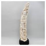 13" Ivory Shou Lao Carving