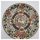 14" Hand Painted Floral Plate