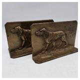 Bronze English Setter Bookend Pair