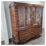 Art Deco Macassar Ebony Veneer Cabinet