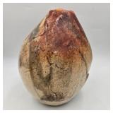 11" Signed Distressed Pottery Vase