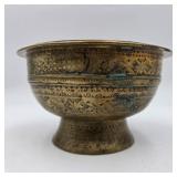 6" Brass Footed Bowl