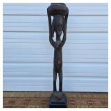 43" African Caryatid Carving