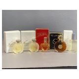 5 Mini Designer Perfumes : Nina Ricci , Escada ,