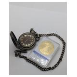 POCKET WATCH WORKS NEW BATTERY & REPLICA 1933