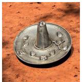 Vintage Sterling Silver Sombrero Brooch Pin