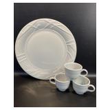 Fiesta Fiestaware 2000 Gray Platter 14.5 In. + 3