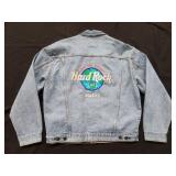 Hard Rock Cafe Dallas Jean Jacket Sz L Denim