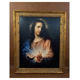 Framed Sacred Heat of Jesus Print, Pompeo Batoni