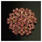 Vintage Czech Amethyst Purple Glass Rhinestone