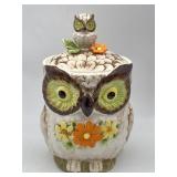 VINTAGE CERAMIC OWL COOKIE JAR JAPAN