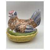 CERAMIC HEN ON A NEST