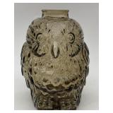 VINTAGE WISE OLD OWL GLASS COIN BANK