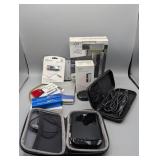 FLASH DRIVES, A PEN, MOBILE PROJECTION KEYBOARD,