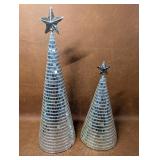 Mirror Tile Table Christmas Trees, Few Tiles