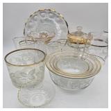 Bartlett Collins Mixing Bowls & Gold Trim Lot