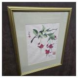 Helen Kral "Fuschia" Painting on Rice Paper