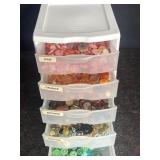 VINTAGE BUTTONS W/ SOME MODERN PINK, ORANGE,