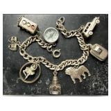 Vintage Sterling Charm Bracelet Lampl Capitol,