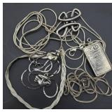 Sterling Chains, Bracelet, & Pendants (37.5g)