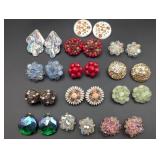 Vintage Clip On Earring Lot , Retro , Mid Century