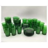 43 Anchor Hocking Emerald Green Sandwich Glass