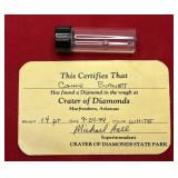 14 pt White Diamond from Crater of Diamonds