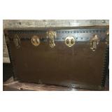 Nice Large Steamer Trunk with Insert & Contents