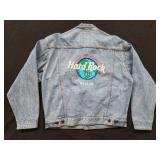 Hard Rock Cafe Dallas Jean Jacket Sz L Denim