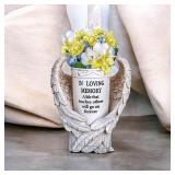 NIB Angel Wings Memorial Vase