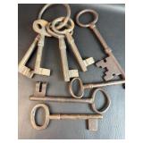 Group of Large Iron Skeleton Keys