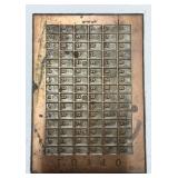 VTG Copper Printing Plate