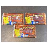 3 Sealed Packs Pokemon Topps TV Animation Ed,