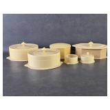 Old Acwalite / French Ivory Vanity Dresser Set +