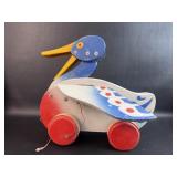 VTG Wood Duck Pull Toy Works