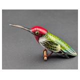Takahashi Hummingbird Bird Hand Painted Wood Pin