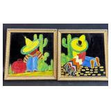 2 VTG Chicano Siesta Guys on Glass 7