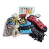 Womens Scarves Sherpa Socks & New Body Wash Set