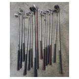 Vtg RH Golf Clubs Irons Drivers Tiger Shark Lynx