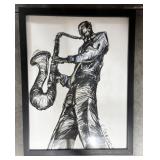 Signed Art Jazz Saxophone Player 11