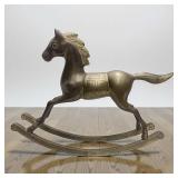 Large Brass Rocking Horse 21