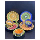 Milson Louis Pottery Fruit Bowls + Colorful