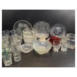 Vintage Glass Lot: Golden Grapes Ice Buckets,