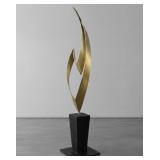 1987 Curtis Jeré "Eternal Flame" Brass Sculpture