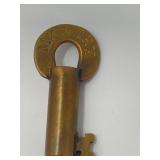 MK&T Brass Railroad Padlock Key Missouri Kansas &